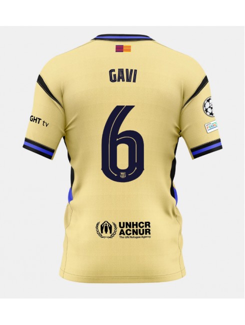 Moški Nogometna dresi replika Barcelona Paez Gavi #6 Gostujoči 2025-26 Kratek rokav Moški Nogometna dresi replika Barcelona Paez Gavi #6 Gostujoči 2025-26 Kratek rokav